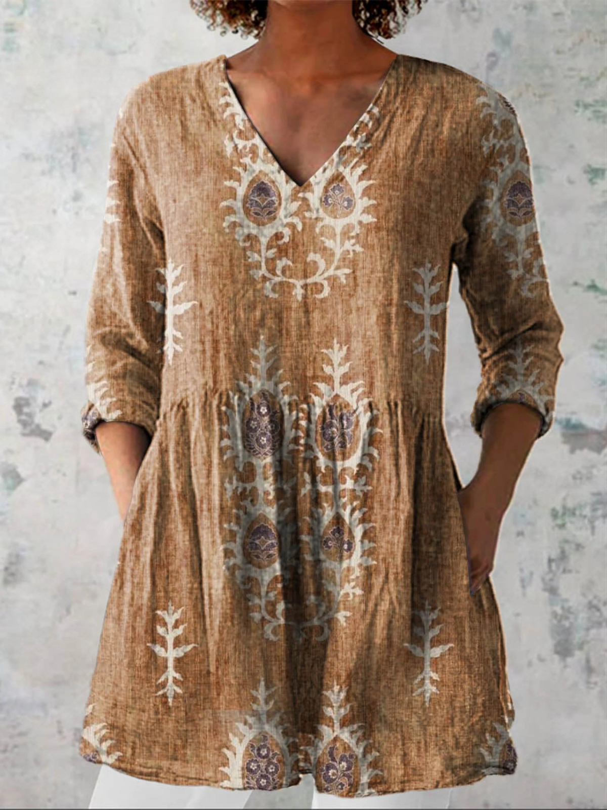 Blouse Longue Col V Fluide Aveline