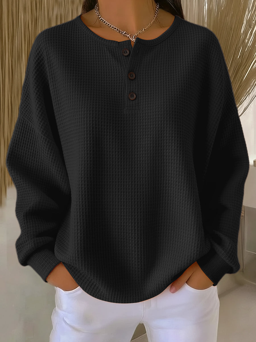 Mirabelle - Sweat Henley Gaufré