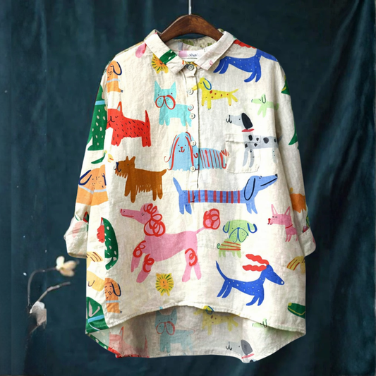 Chemise Élégante à Motif Garance