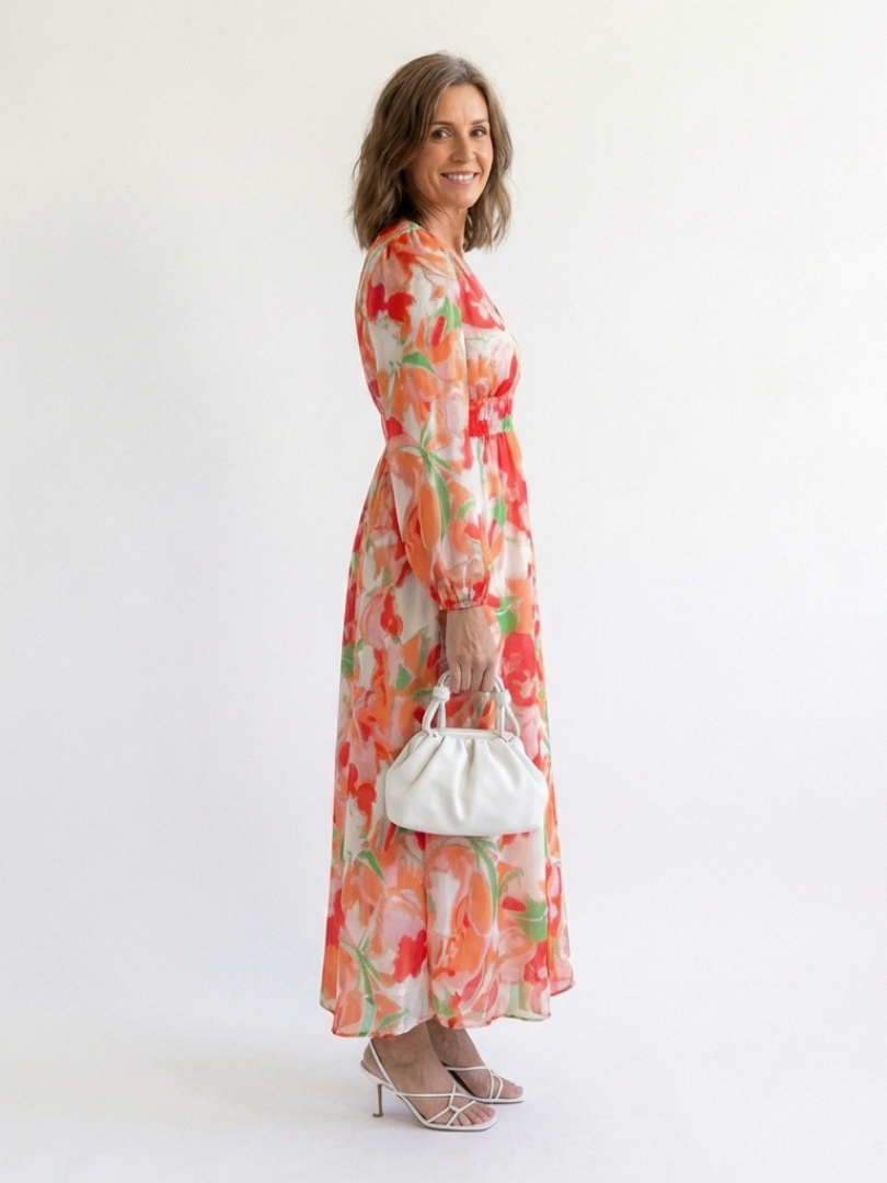 Robe Maxi Fleurie à Manches Longues Althea