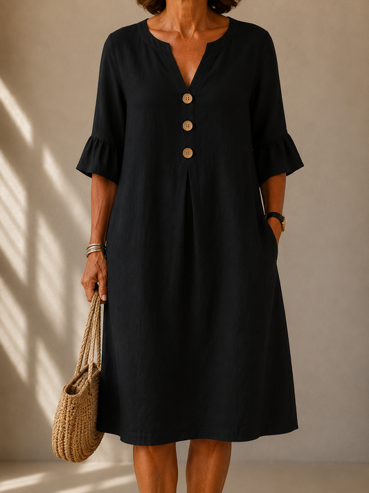 Robe Boutonnée Coupe Fluide Isabelle