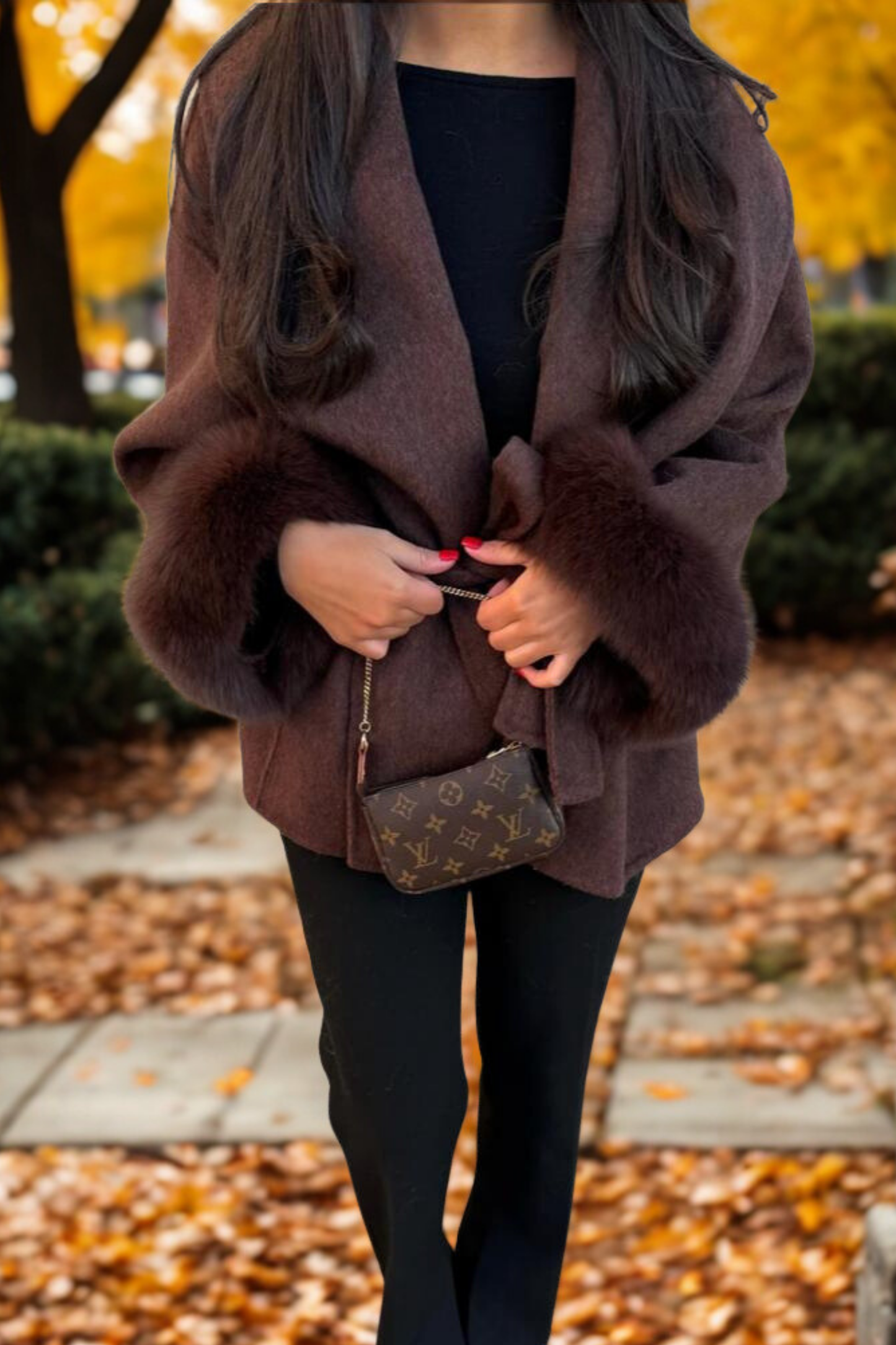MANTEAU FOURRURE MANCHE