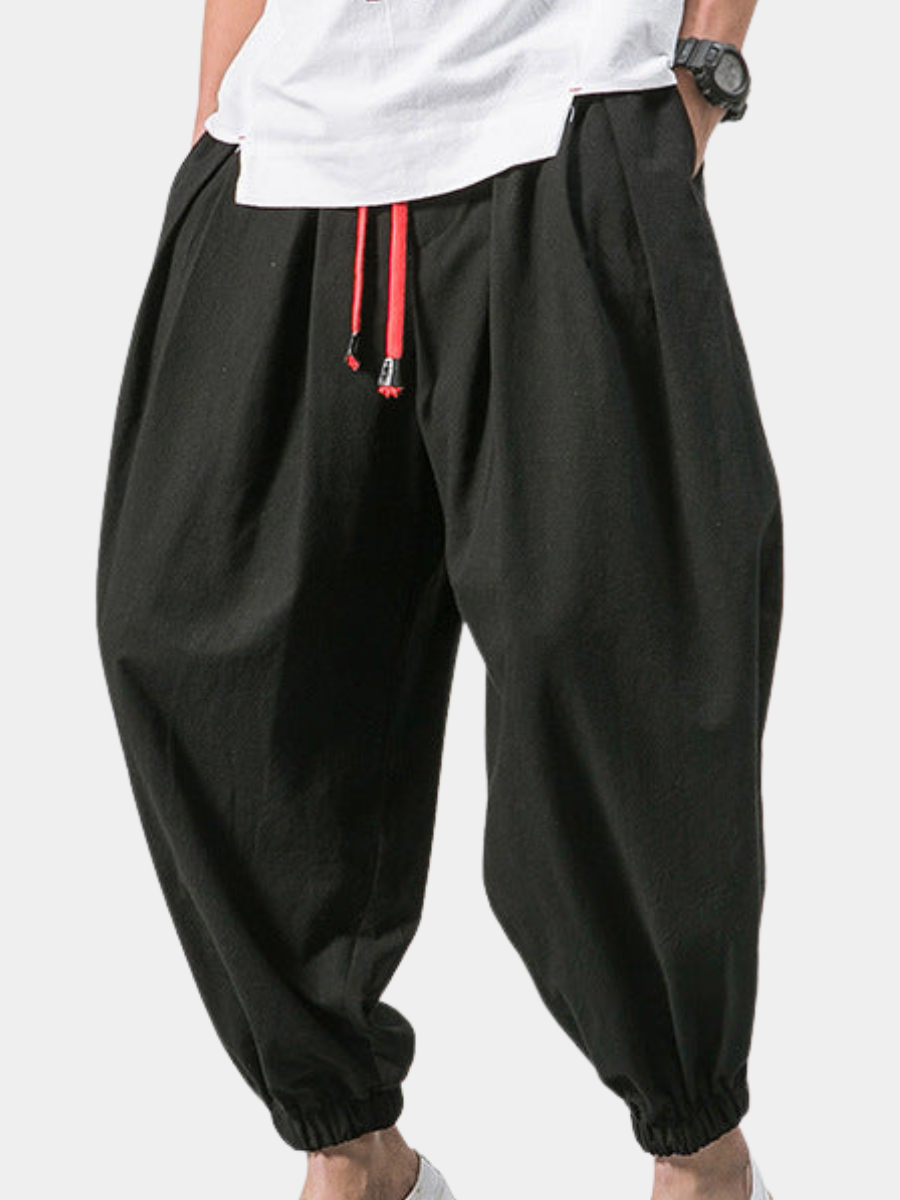 PANTALONS OVERSIZE EN COTON