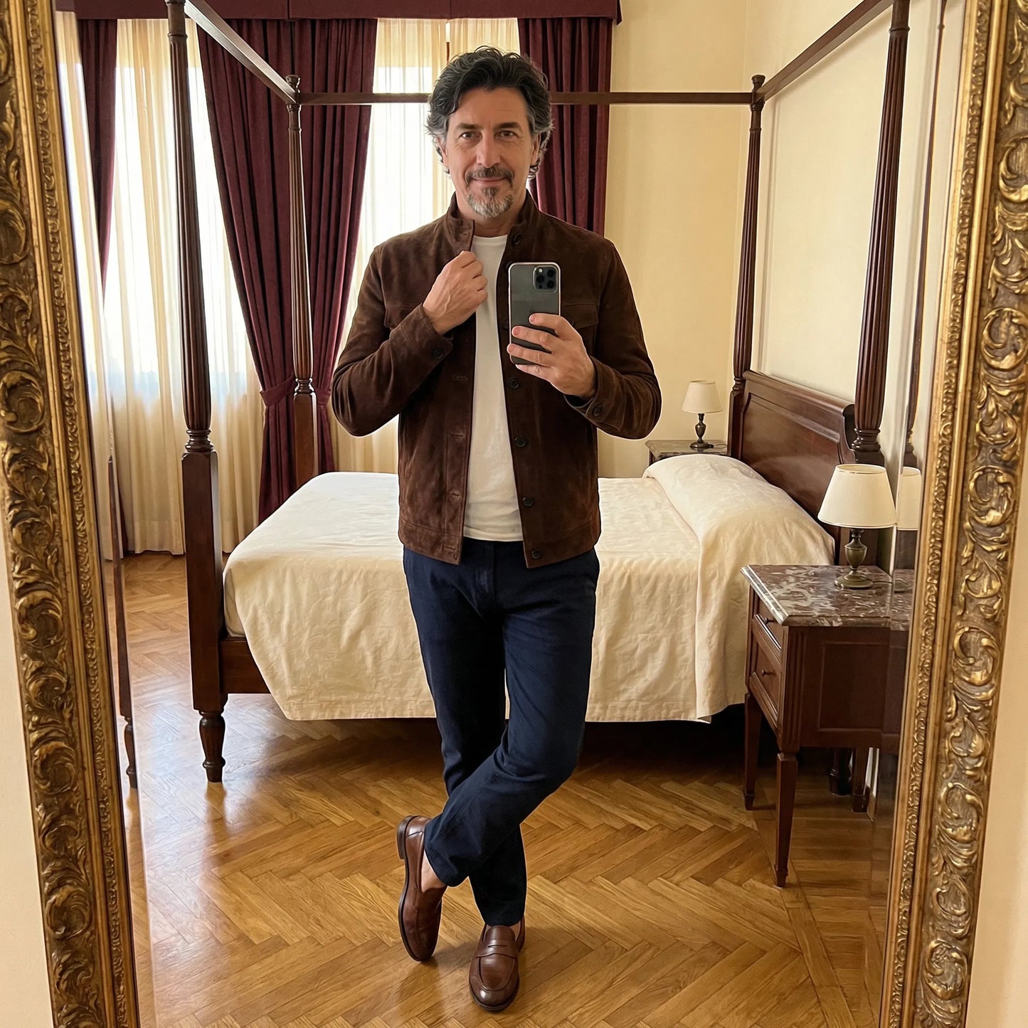 Veste Élégante Suédée Marc