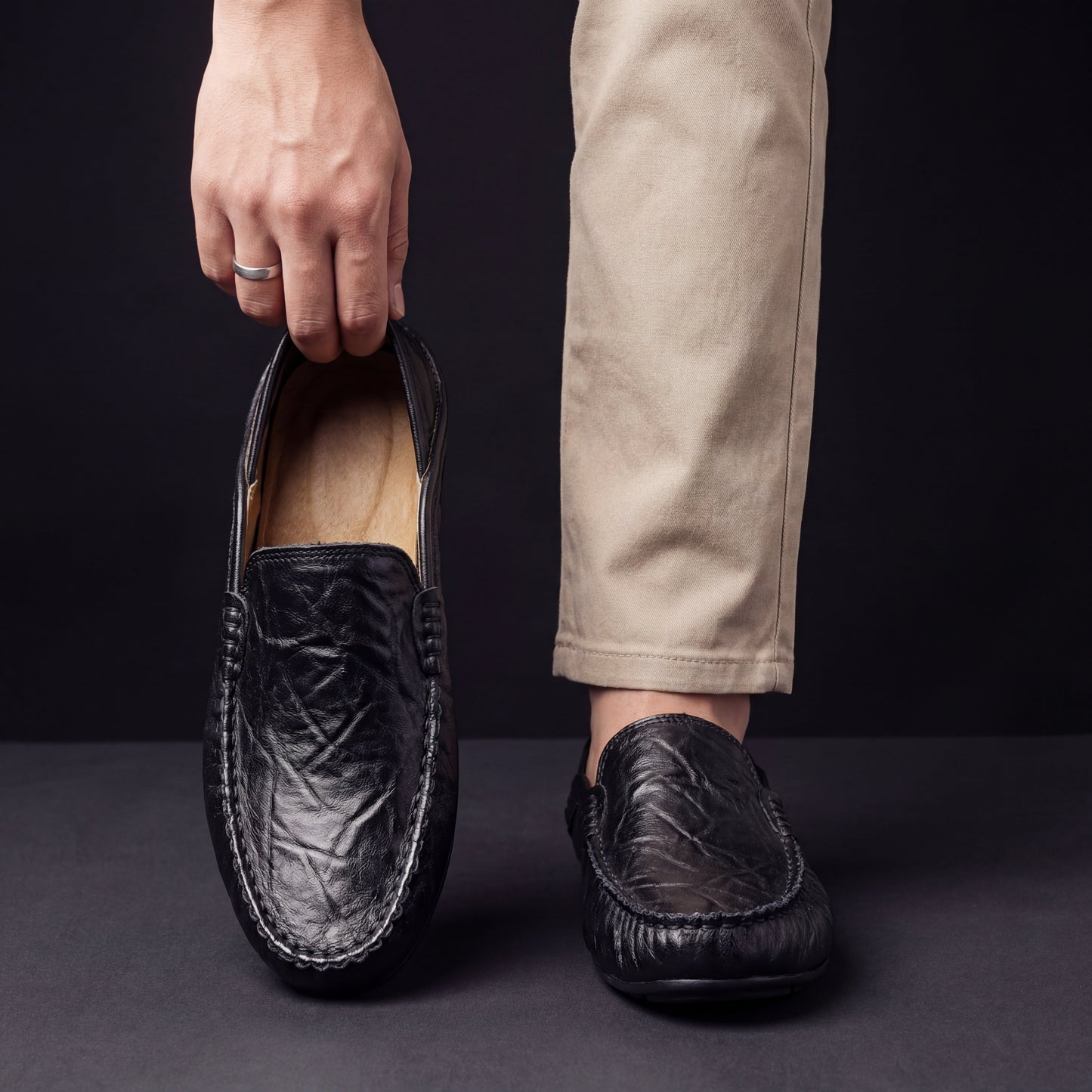 Mocassins Cuir Souple Antoine