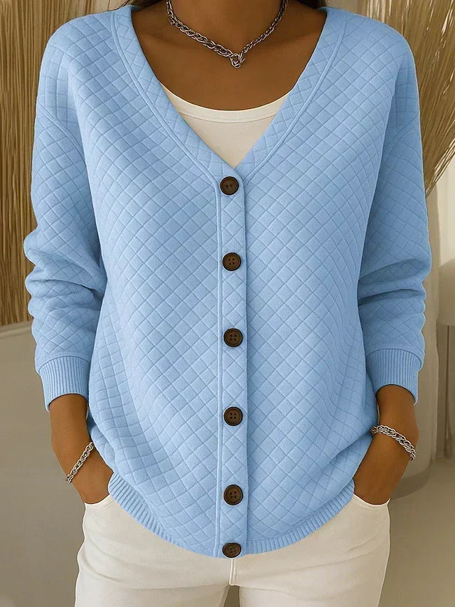 Léonie - Gilet en Maille Matelassé à Boutons