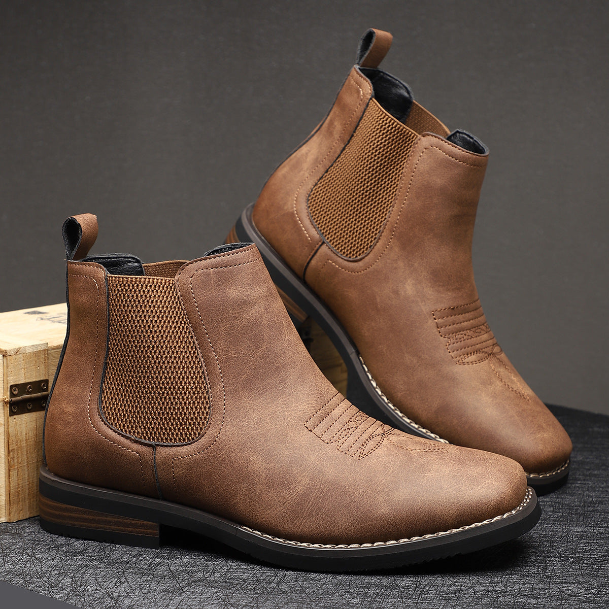 Bottes Classiques en Cuir pour Homme