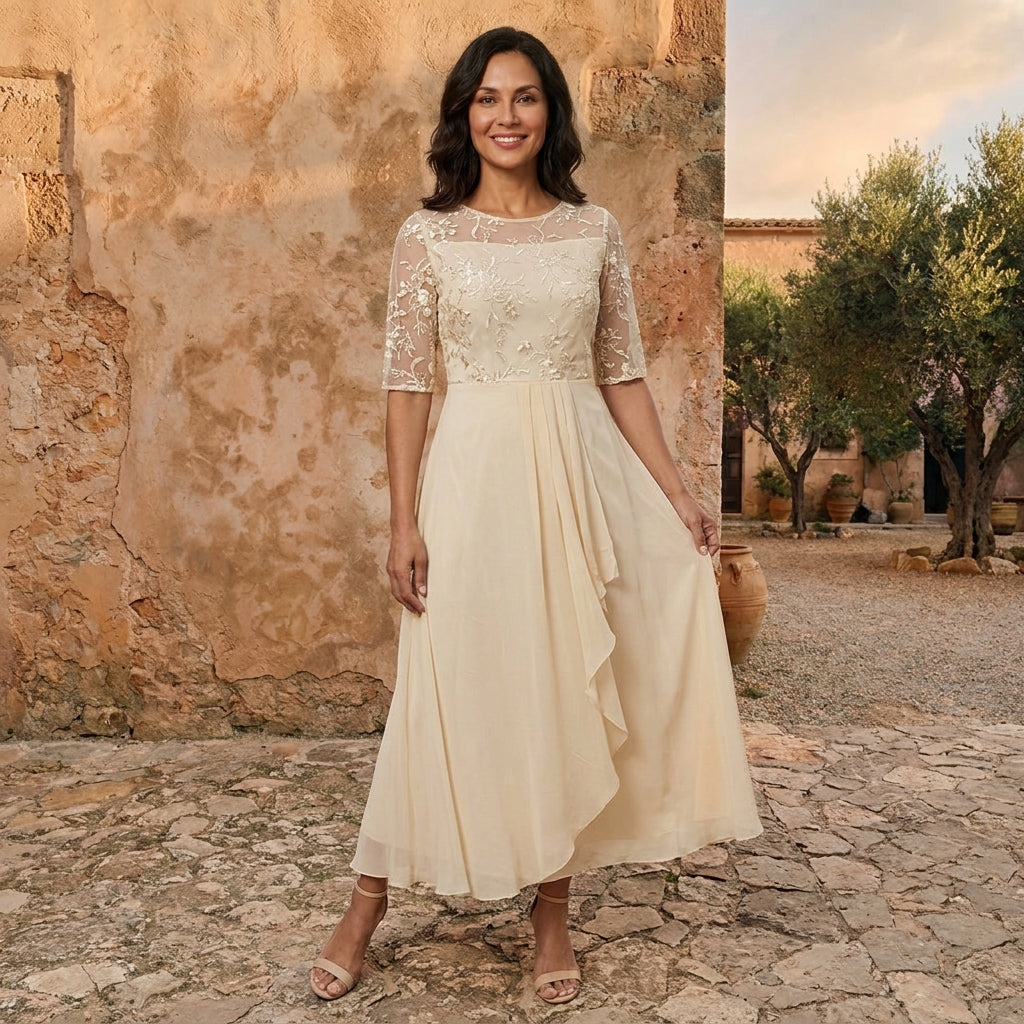 Léonie | Robe en Mousseline Élégante