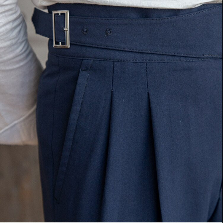 Pantalon fluide taille haute élégant