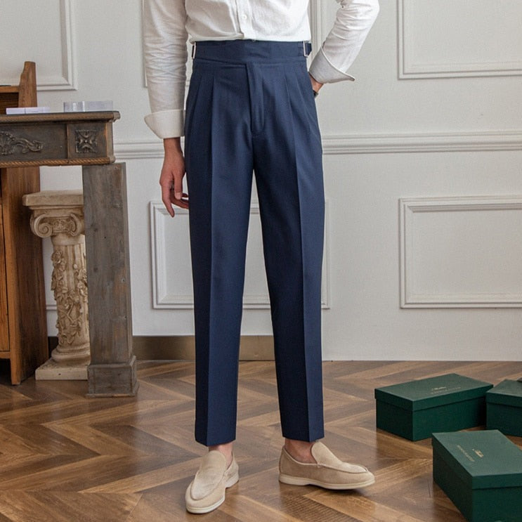 Pantalon fluide taille haute élégant
