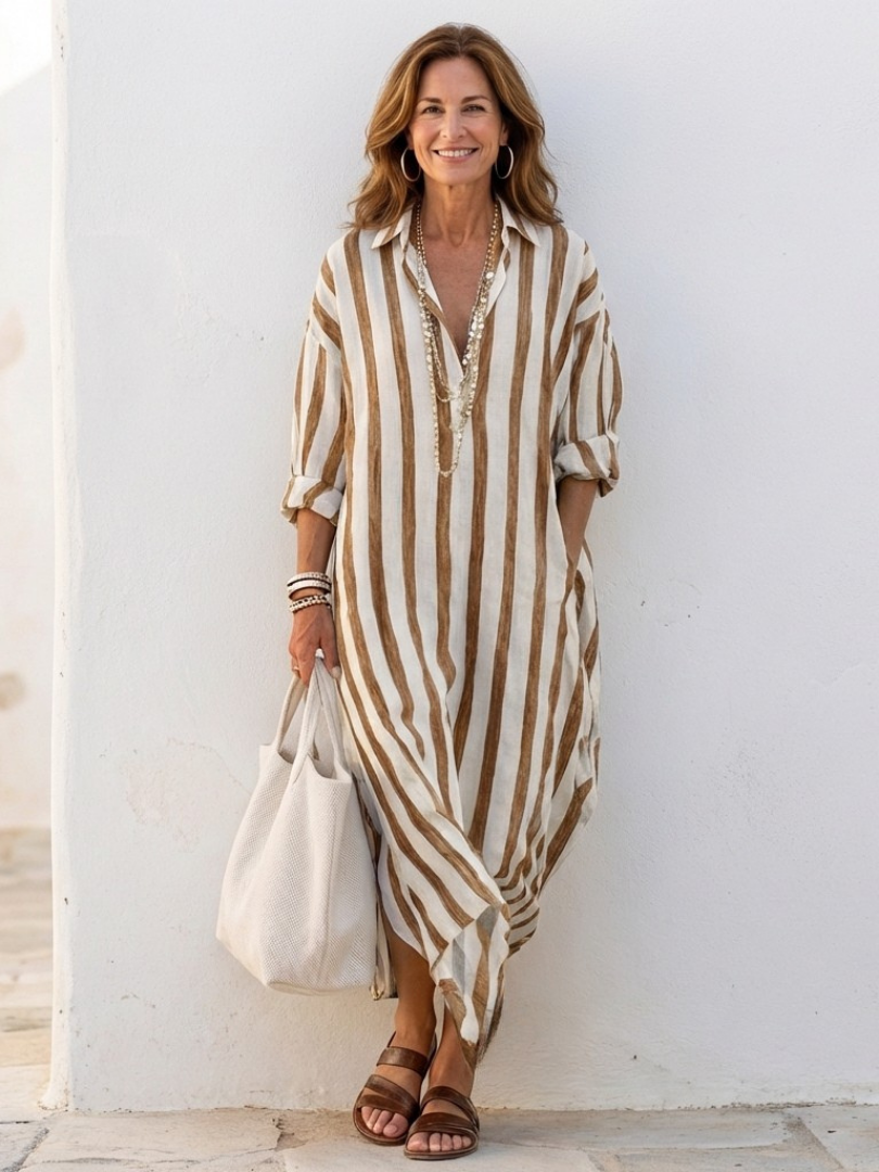 Robe Chemise Longues Rayée Naomi