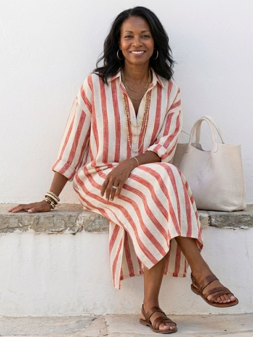 Robe Chemise Longues Rayée Naomi