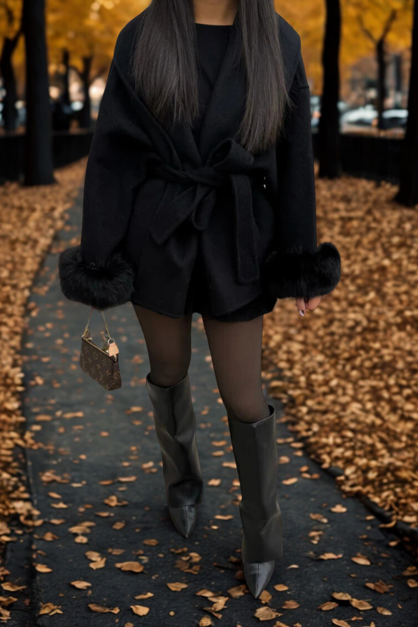 MANTEAU FOURRURE MANCHE