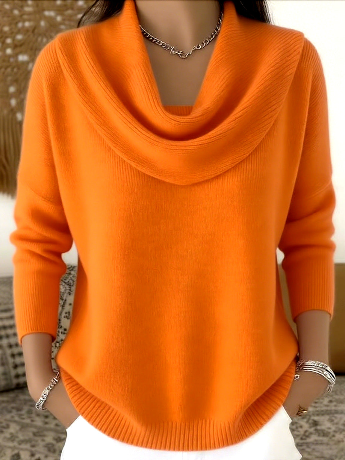 Julie - Pull à Col Drapé