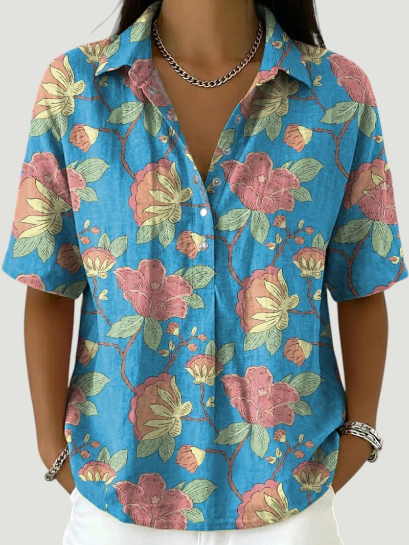 Claire Marceaux | Blouse Fleurie Élégante Bérénice