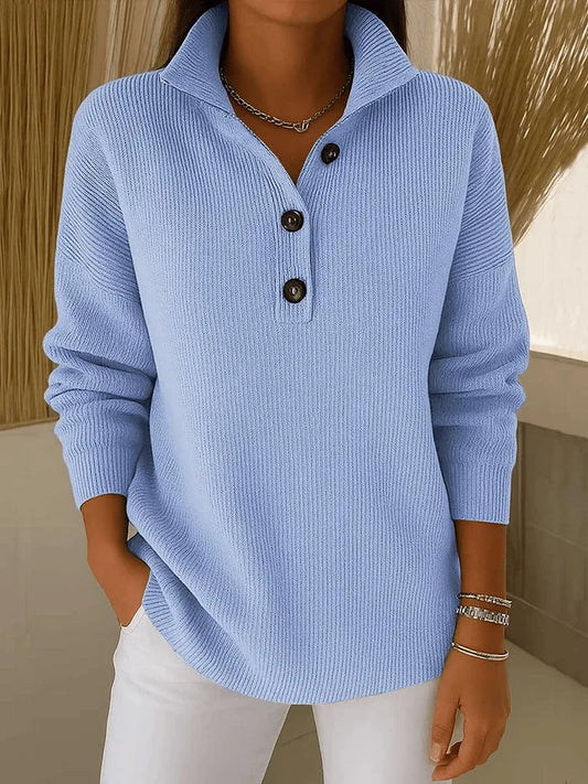 Apolline - Pull Polo à Col en Pointe