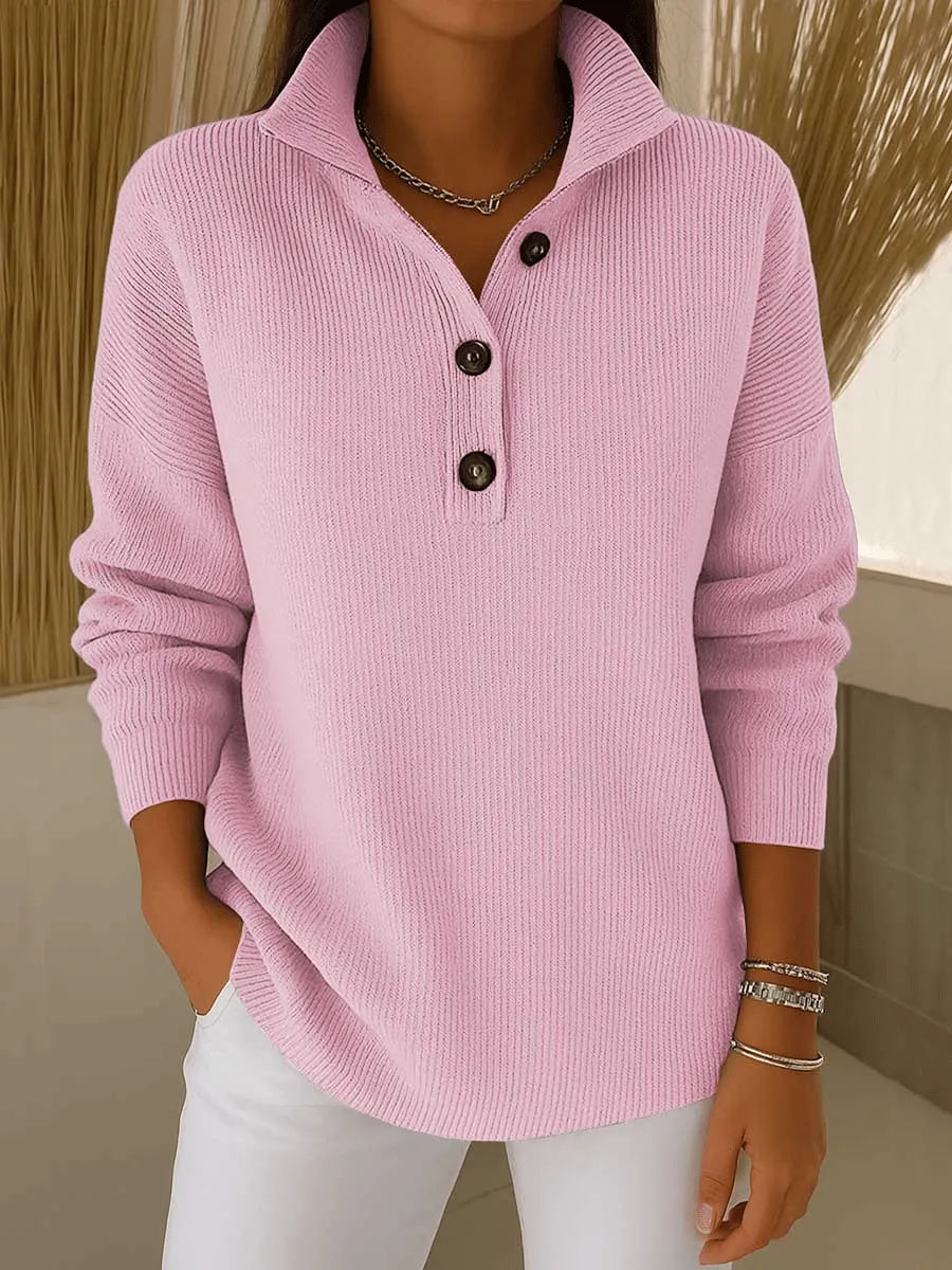 Apolline - Pull Polo à Col en Pointe