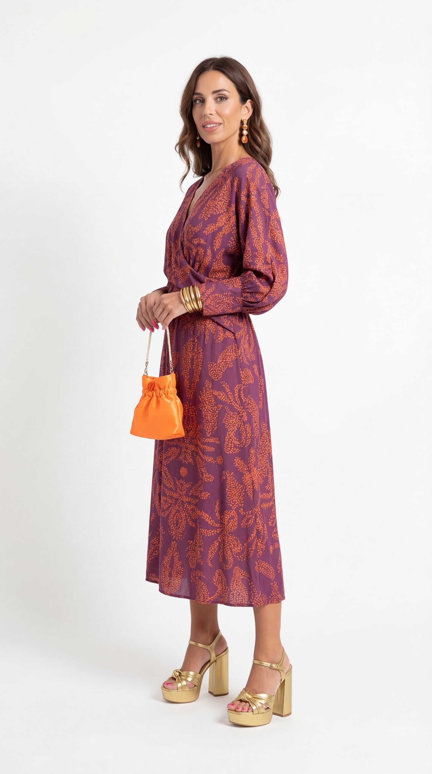 Robe Mi-Longue Imprimée Chloé