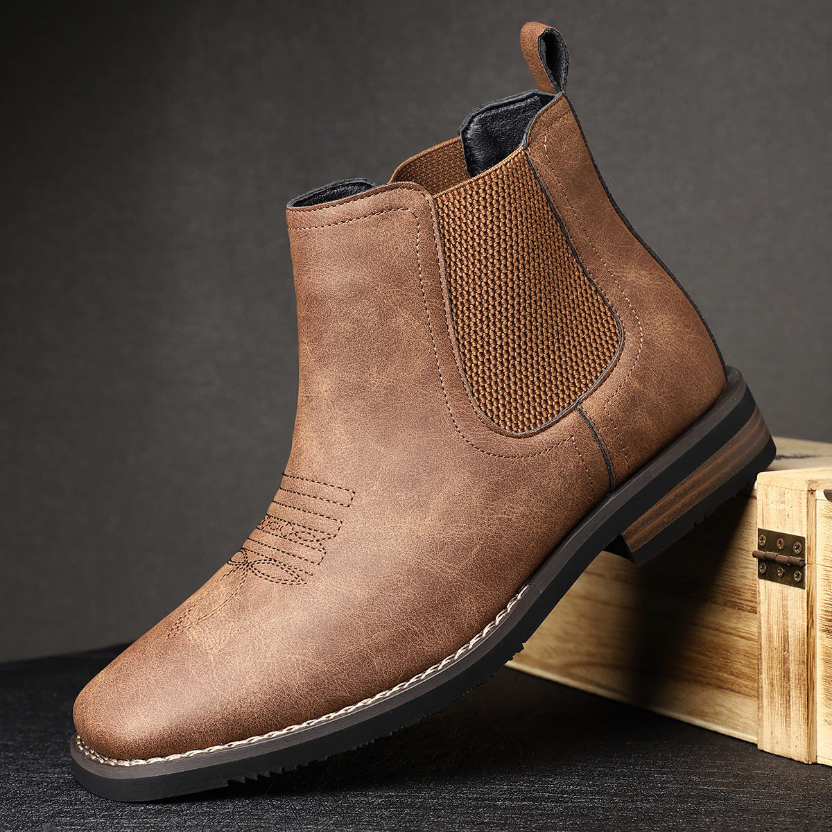 Bottes Classiques en Cuir pour Homme