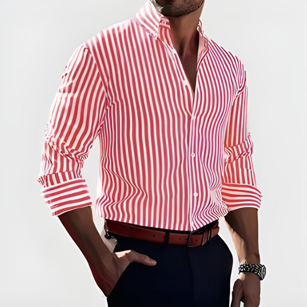CHEMISE À RAYURES DÉCIDÉES POUR HOMME