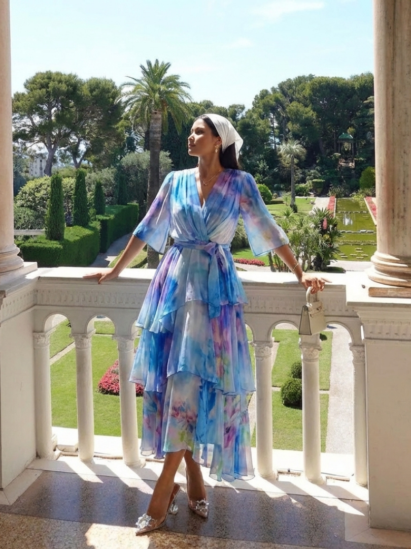 Robe maxi à décolleté Calista