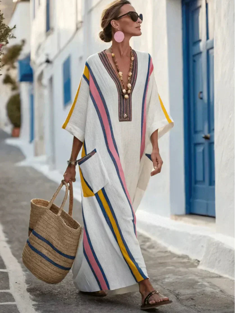 Robe maxi et manches mi-longues Noemi