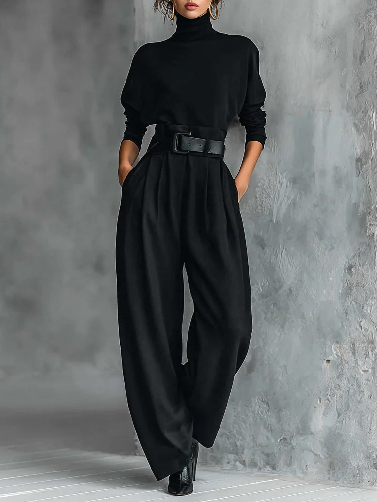 Claire Marceaux | Ensemble Col Roulé et Pantalon Droit Cyrielle