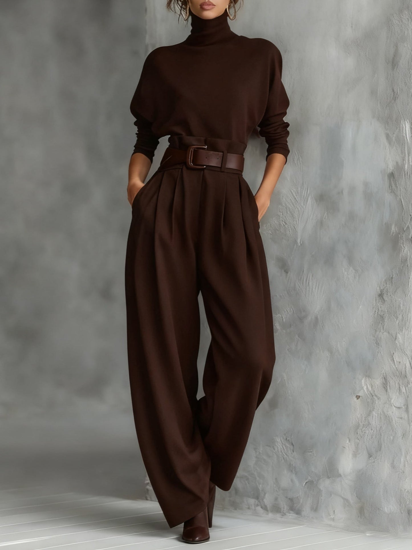 Claire Marceaux | Ensemble Col Roulé et Pantalon Droit Cyrielle