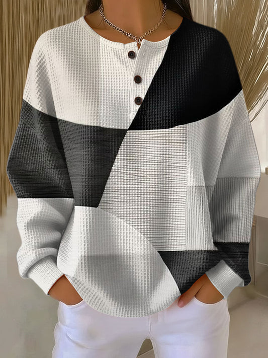 Constance - Pull Gaufré Double Épaisseur