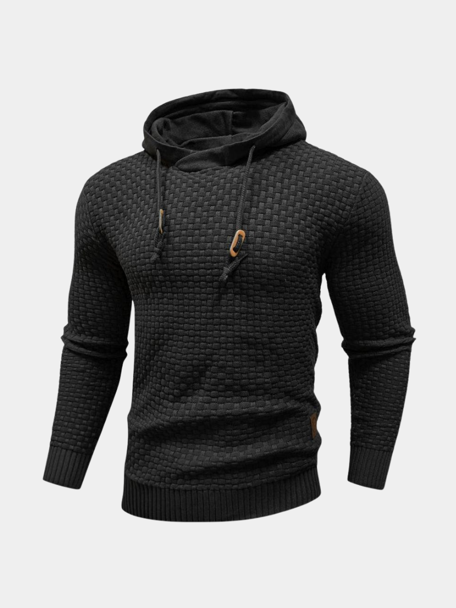 SWEAT À CAPUCHE CLASSIQUE EN LAINE POUR HOMME