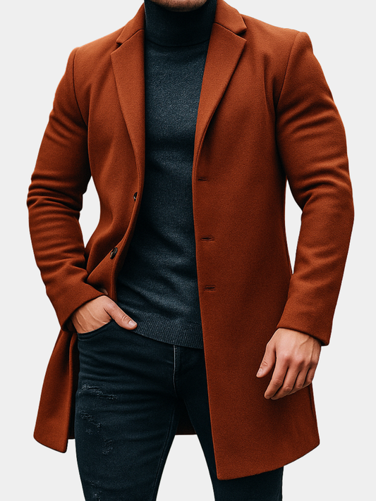 TRENCH EN LAINE POUR HOMMES