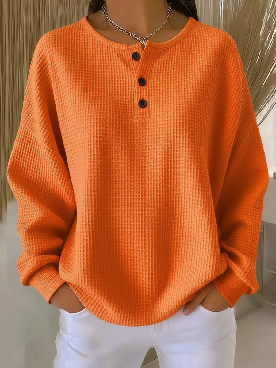 Mirabelle - Sweat Henley Gaufré
