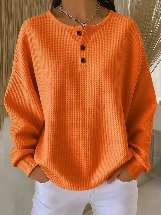 Mirabelle - Sweat Henley Gaufré