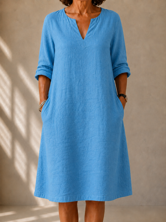 Robe Décontractée Col V Claire