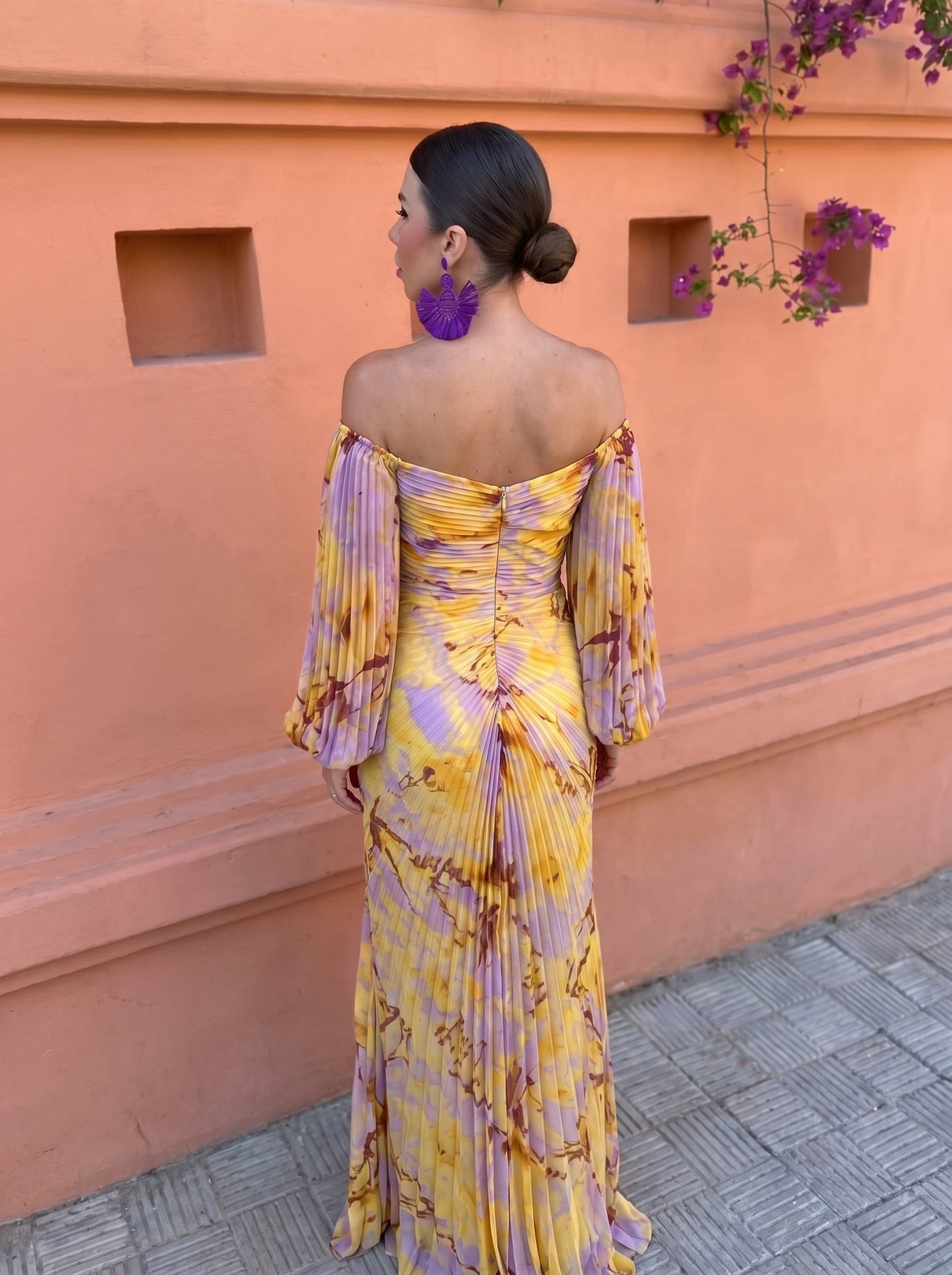 Robe Longue Fleurie Col V Juliette