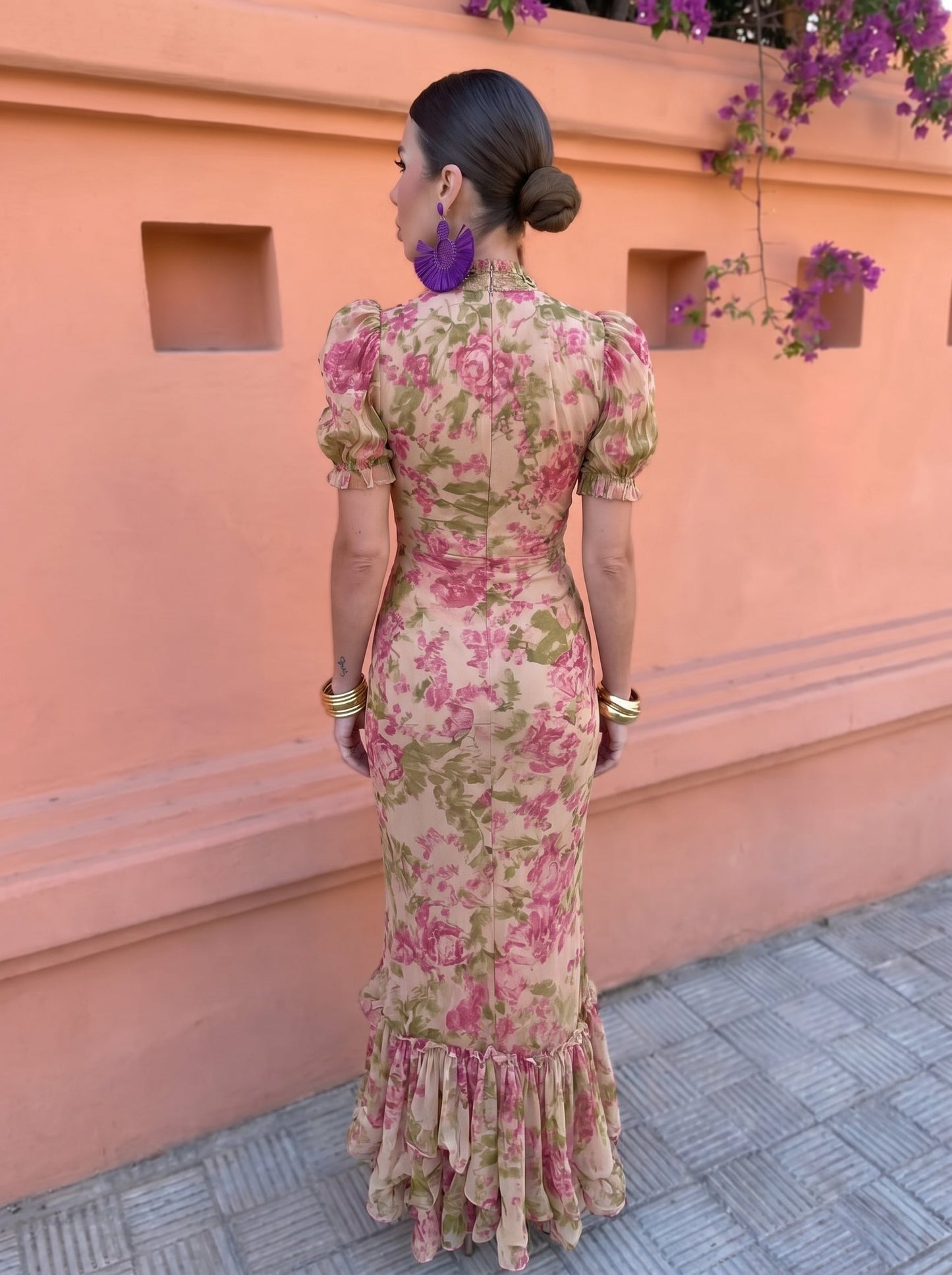 Robe Fleurie Roses Élise