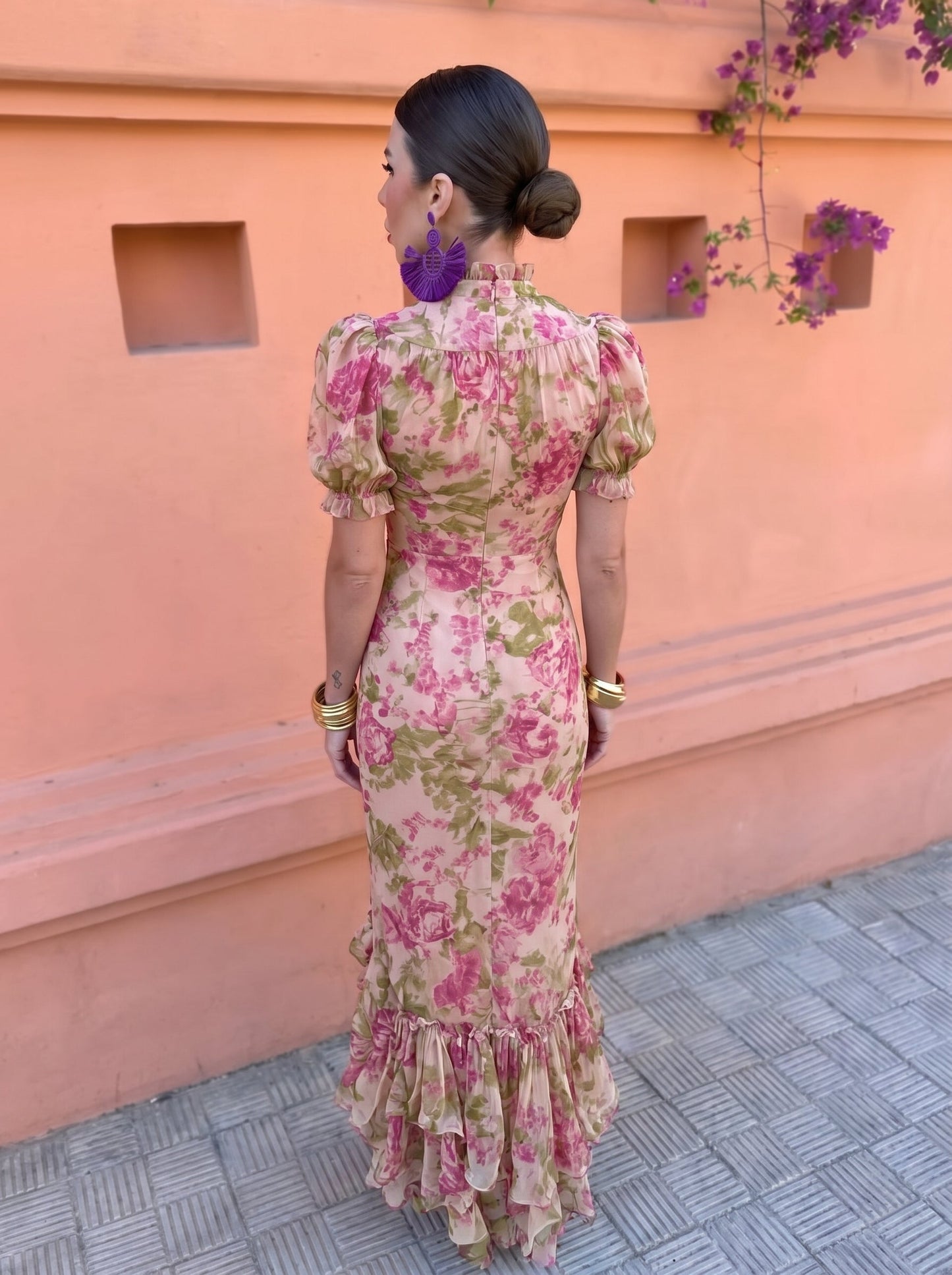 Robe Fleurie Roses Élise