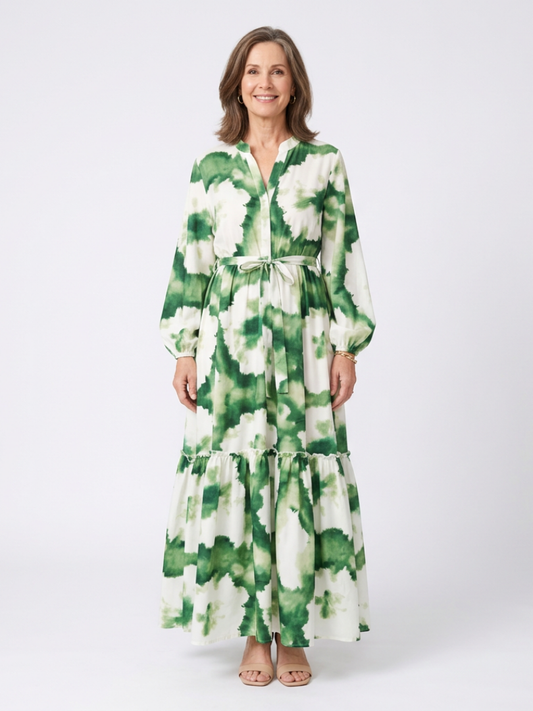 Robe Maxi à Manches Longues Sabine
