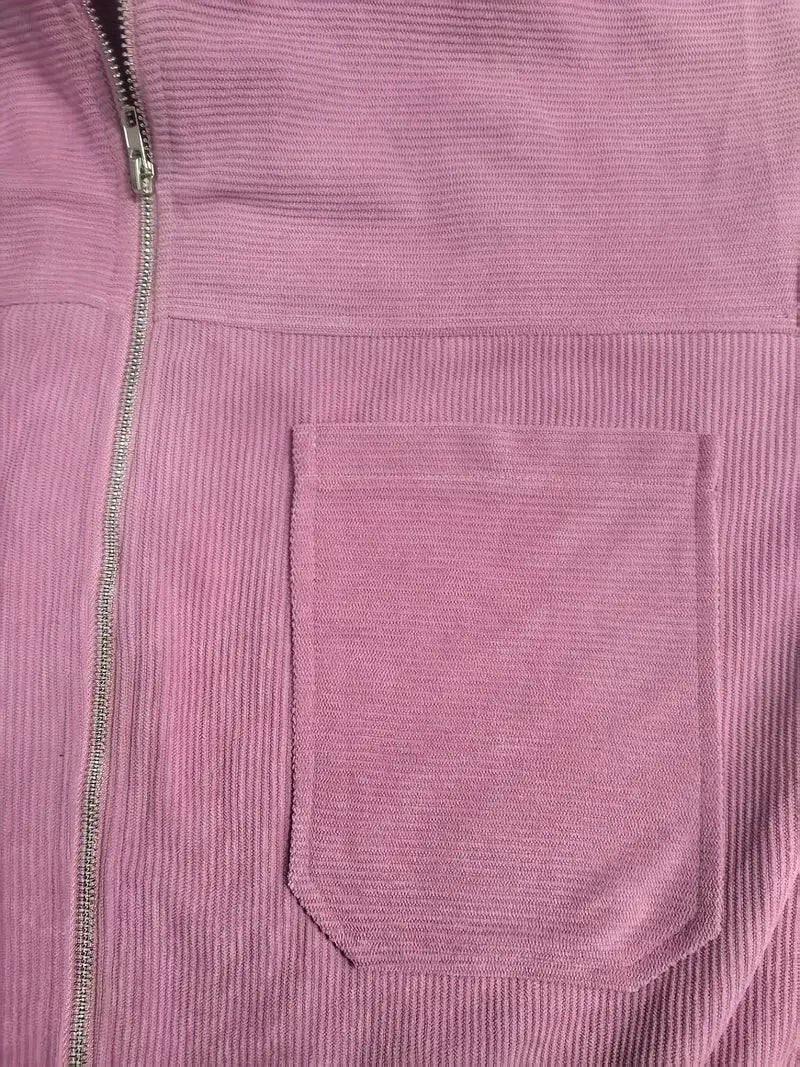 Veste décontractée en velours côtelé pour femme