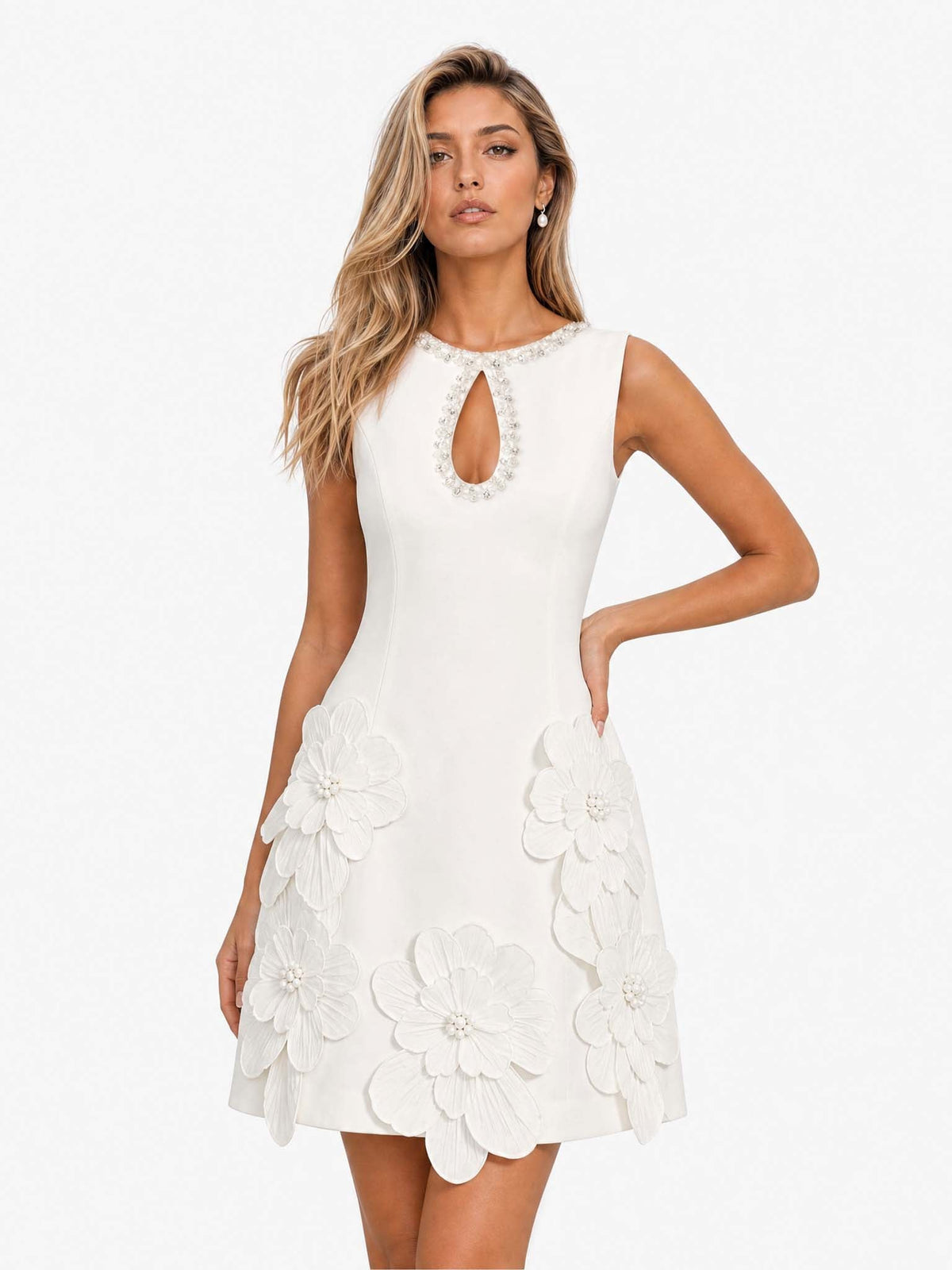 Juliette | Robe Mini Élégante Sans Manches avec Découpe