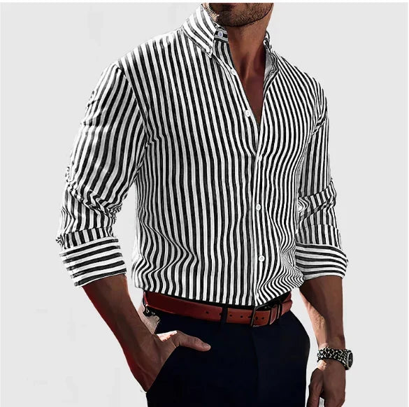 CHEMISE À RAYURES DÉCIDÉES POUR HOMME