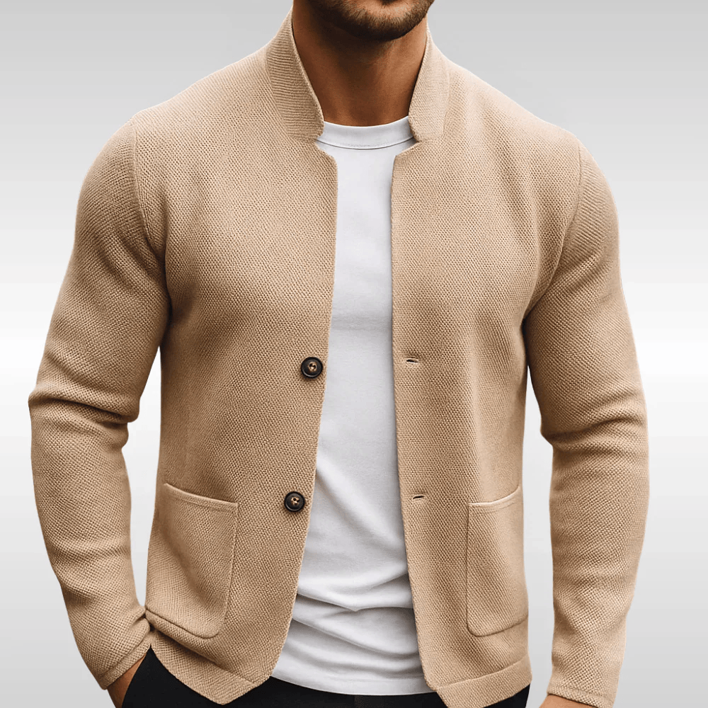 GILET EN MAILLE TEXTURÉE POUR HOMME