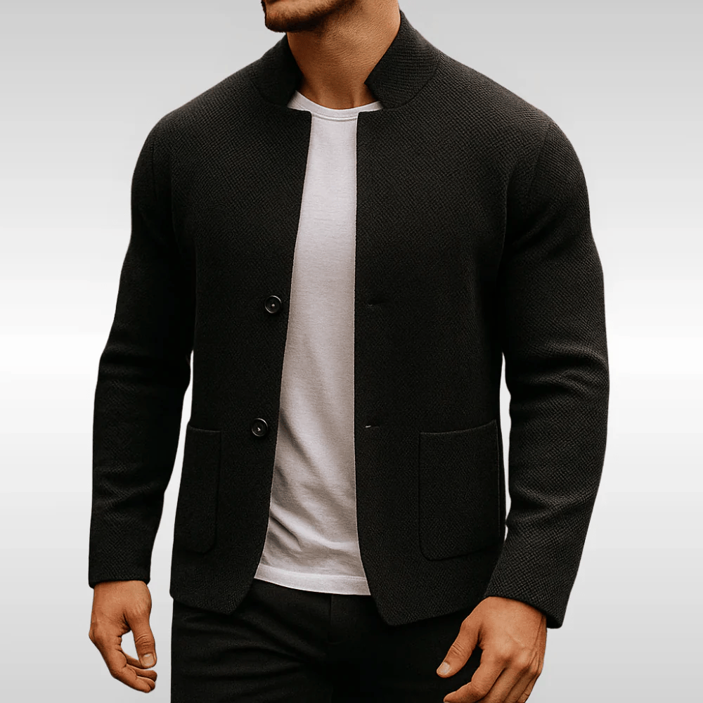 GILET EN MAILLE TEXTURÉE POUR HOMME