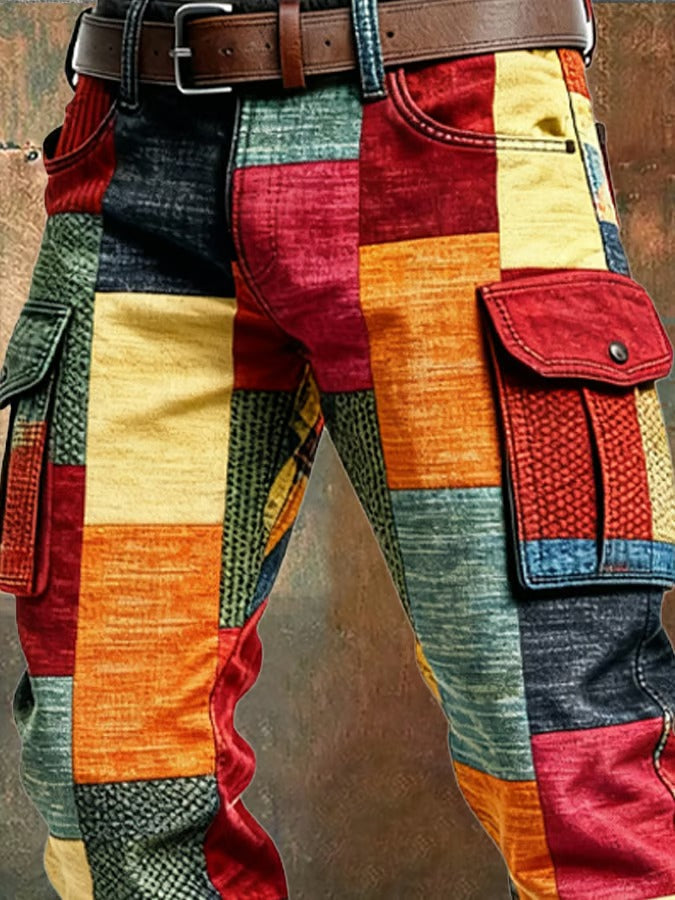 PANTALON PATCHWORK DE CARGO