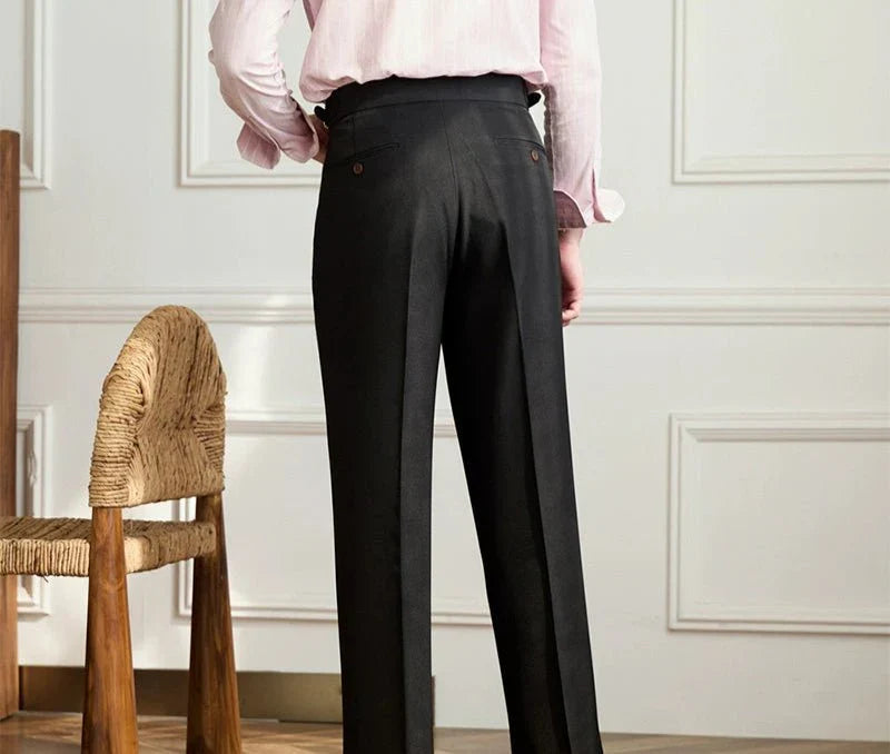Pantalon fluide taille haute élégant