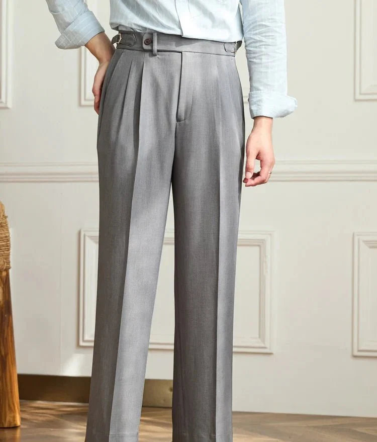 Pantalon fluide taille haute élégant