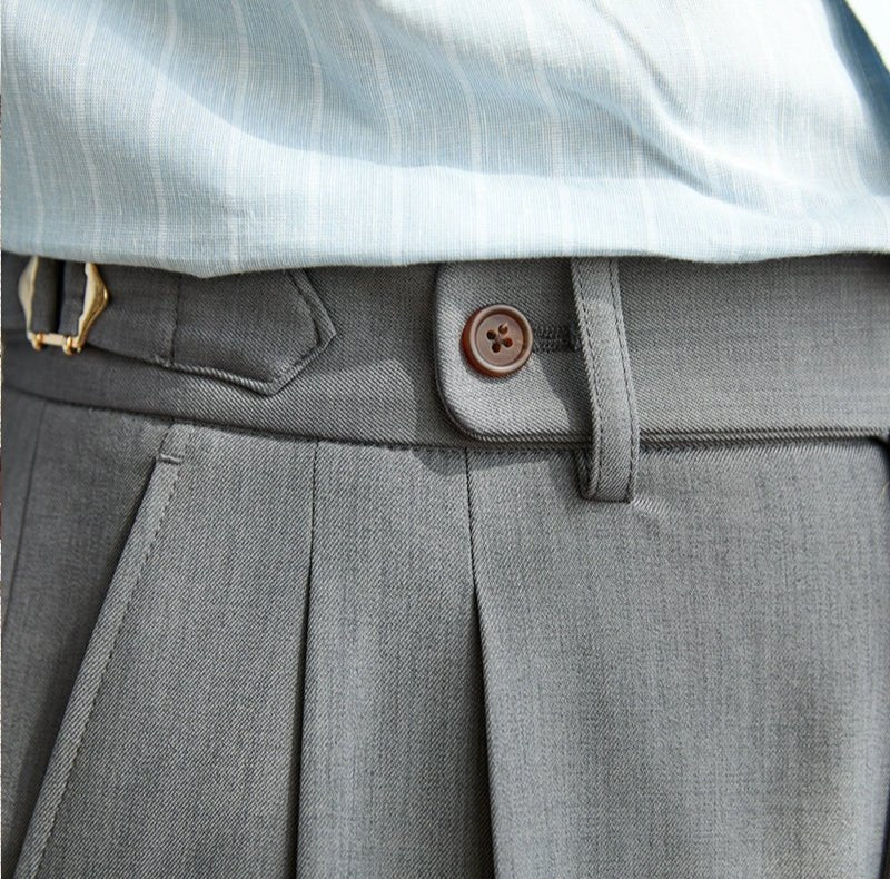 Pantalon fluide taille haute élégant