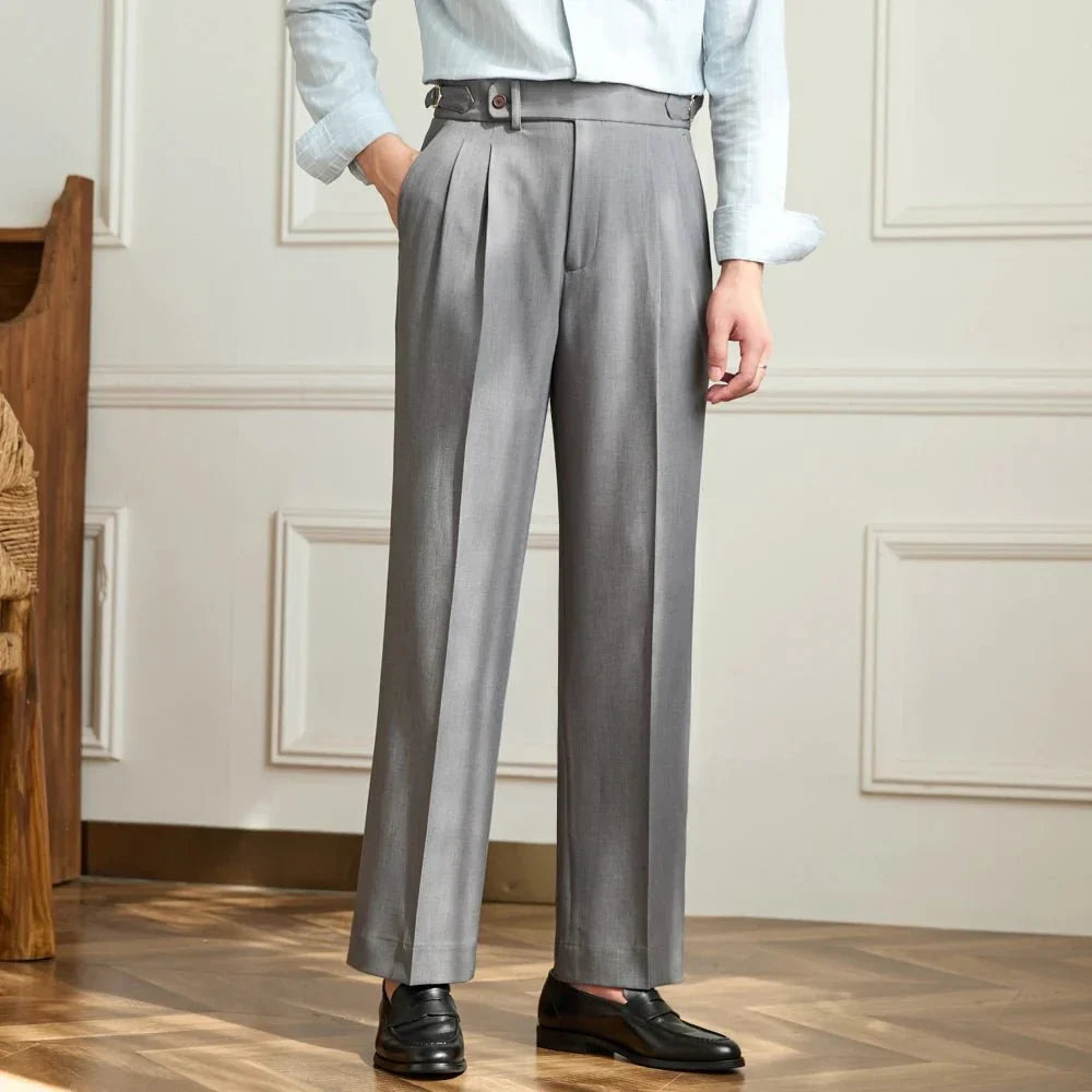 Pantalon fluide taille haute élégant