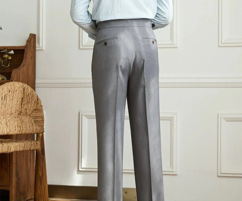 Pantalon fluide taille haute élégant