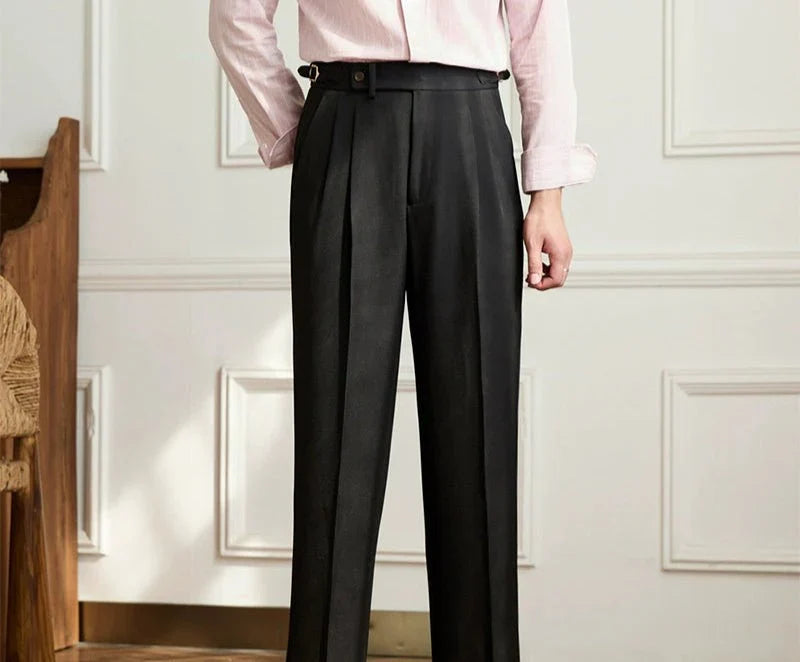 Pantalon fluide taille haute élégant